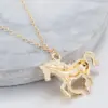 Wholesale Fashion Korean Style Horse Copper Plating Gold Plated Silver Plated Pendant Necklace