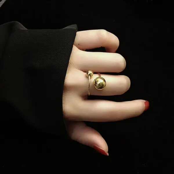 PVD Coated Real Gold Plated 18K Gold Geometric 304 Stainless Steel French Style Waterproof Non Tarnish