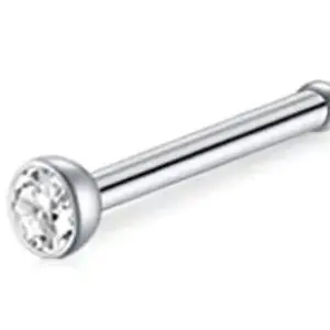 Straight Rod Silver White Diamond