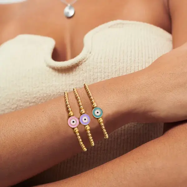 Vintage Style Devil's Eye Copper Knitting Bracelets