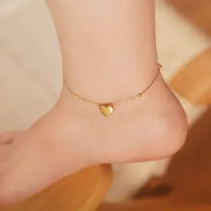 6604 Heart Anklet / Gold