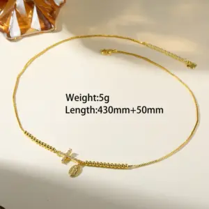 Gold / See Size Chart / Virgin Necklace