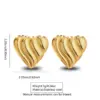 201 Stainless Steel 304 Stainless Steel Geometric Heart Shape Flower Electroplating Stone-Free Imitation Gold Simple Style Classic Style Irregular Hollow Out Multicolor-Golden Yellow Ear Studs
