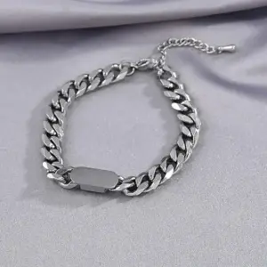 02 -A7 Titanium Steel Bracelet / Silver