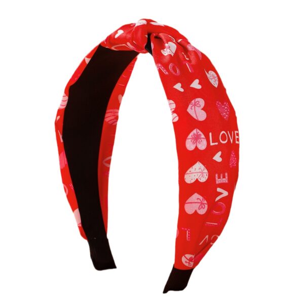 Wholesale Valentine's Day Love Fabric Pink Y2k Headband High Heels Pattern