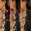 Wholesale Personalized business cool style heart-shaped burr earrings
