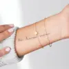 oly-7c52a7a7d2d9d3d0a4f537004d586d09 Wholesale PVD Coated 14K Gold Real Gold Plated U Shape Stainless Steel Fashion Waterproof Non Tarnish 304 Stainless Steel Bracelets