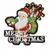 Wholesale Holiday cartoon Santa Claus embroidered fabric patches, in stock, clothing decoration ironing patches, computer embroidery adhesive backing.