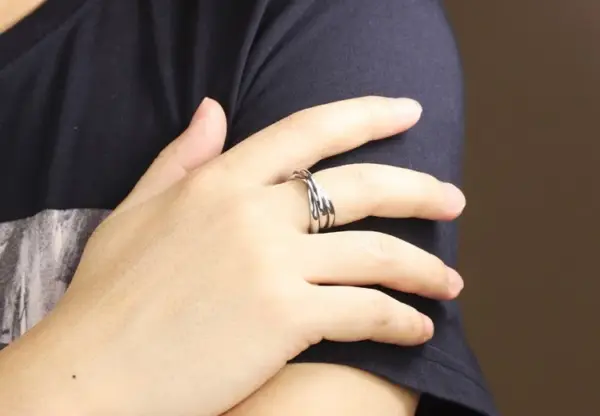 Electroplating Golden Plated Circle Titanium Steel Ethnic Style Rings