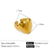 Wholesale Stainless Steel Heart Shaped Ring For Women Valentine's Day Accessory Geometric Pattern Vacuum Plated 18K Gold Casual Wear