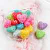 Wholesale Sequined heart-shaped straight hole acrylic beads