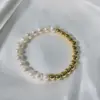Wholesale Elegant Color Block 304 Stainless Steel Freshwater Pearl Bracelets In Bulk