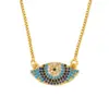 Wholesale Colorful Eye Eye Copper Retro Fashion Necklace