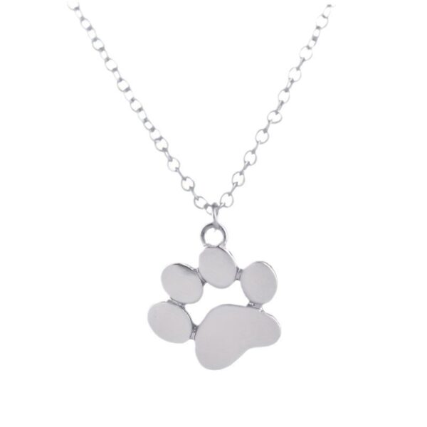 Wholesale Europe and the United States popular cute animal cat claw foot necklace high quality copper chain alloy pendant footprints necklace manufacturers