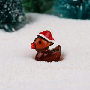 Glow-in-the-dark christmas duck-dark brown