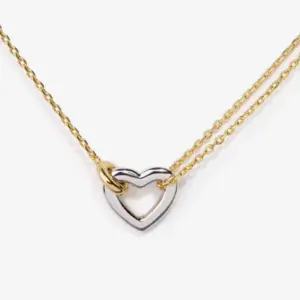 Wholesale Titanium Steel Gold Plated Simple Style Classic Style Plating Heart Shape Bracelets Necklace