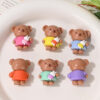 Wholesale Cartoon soft rubber bear through-hole beaded