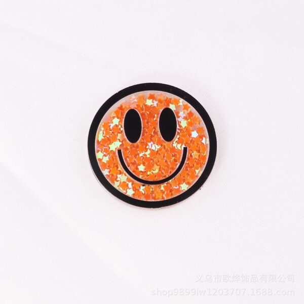 Wholesale Cartoon smiley face solid color star loose wder acrylic