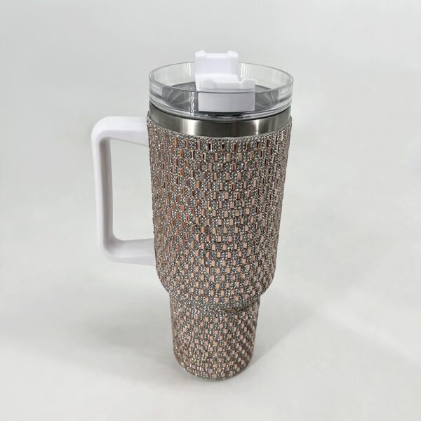 Wholesale New Solid Color Sticker 40oz Thermos Cup Portable Portable Vacuum Ice Cup Large Capacity Car Cup with Straw