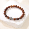 Wholesale Black Gallstone Cross Beaded Bracelet