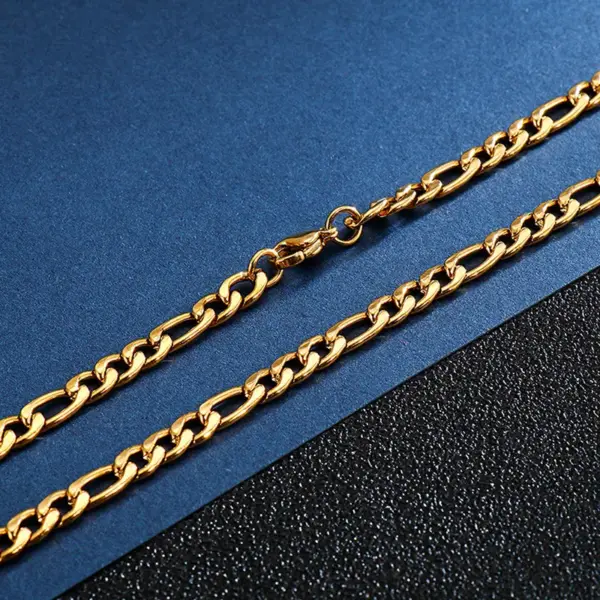 201 Stainless Steel Solid Color PVD Coated Golden Plated Hip-Hop Modern Style Classic Style Gold Sier Bracelets Necklace