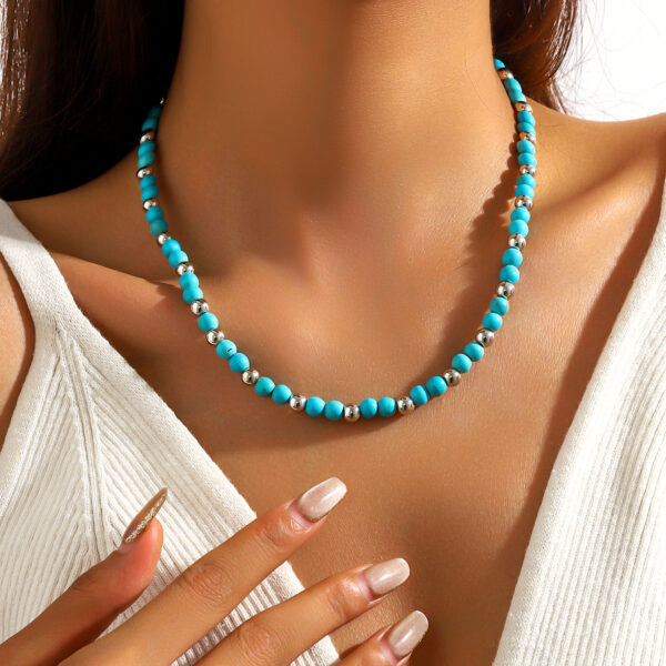 oly-7ca6170ec8983b541a1a56e8a22b6e00 Wholesale Western Cowboy Turquoise Leather Necklace