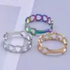 oly-7cab2239735e1a8e245041c931a35582 Wholesale PVD Coated Real Gold Plated 18K Gold Solid Color 304 Stainless Steel Commute Waterproof Non Tarnish Rings