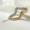 Wholesale Vacuum Plating Real Gold Plated Geometric 304 Stainless Steel Fashion Waterproof Non Tarnish