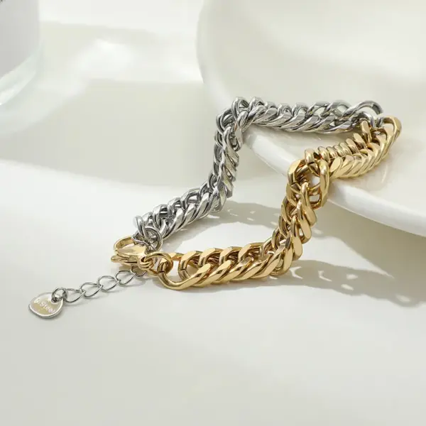 Wholesale Vacuum Plating Real Gold Plated Geometric 304 Stainless Steel Fashion Waterproof Non Tarnish