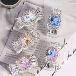 Wholesale Alloy Candy 3D Rhinestone DIY Straight Hole Beads