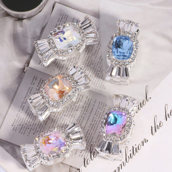 Wholesale Alloy Candy 3D Rhinestone DIY Straight Hole Beads