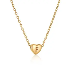 Golden Peach Heart F (Including Chain)