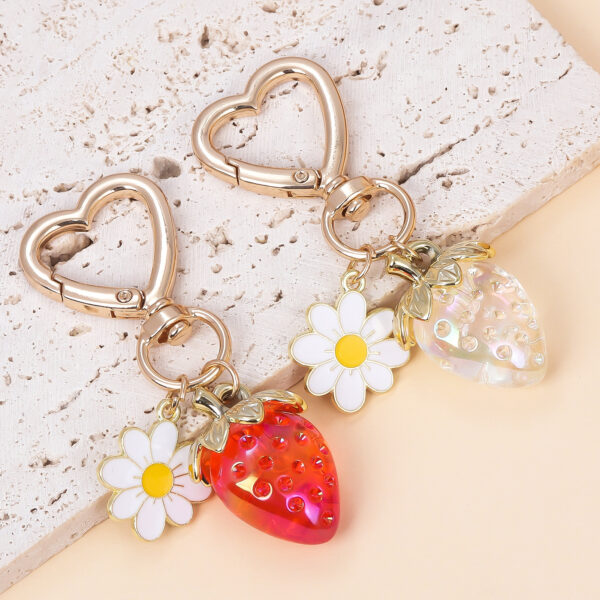 Wholesale Sunflower Strawberry Keychain