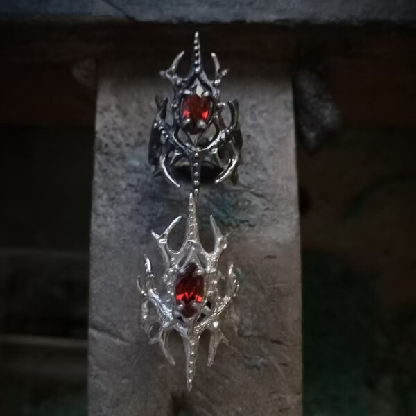 Wholesale Muyi's New Dark Vampire Open Ring, Personalized Exaggerated Gothic Punk Halloween Gift Trend