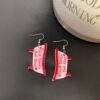 oly-7cc0ba1f8c159a527d21e194601a3cd1 Wholesale Valentine's Day series cute pink bathtub acrylic patchwork earrings with English letters