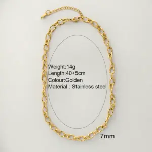 7mm Embossed Necklace-25312G1