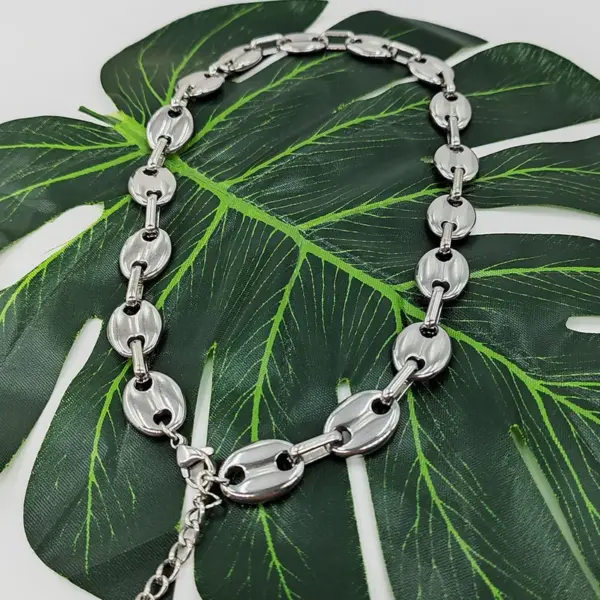 Wholesale 304 Stainless Steel 18K Gold Plated Streetwear Plating Solid Color Bracelets Necklace