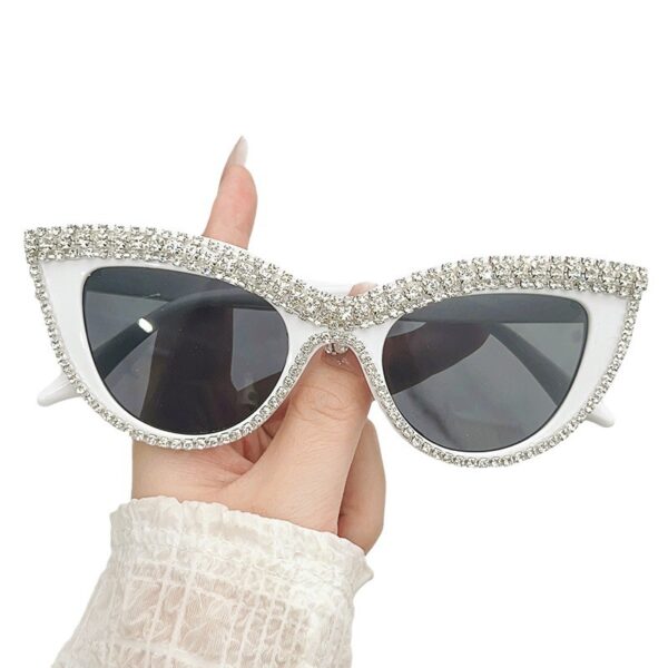 oly-7cc65d55c03e3afcc9575385110b63a4 Wholesale Cat's Eye Diamond-encrusted Sunglasses Fashion Personalized Eye Concave Shape Pieces Glasses Frame Fashionable Glasses Glasses