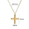 Wholesale Fashionable Stainless Steel Cross Pendant Necklace Hollow Heart Key Zircon Snake Jewelry Commuting Jewelry Turkish Devil's Eye Chain