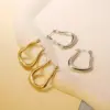 Wholesale 1 Pair Simple Style U Shape Plating 304 Stainless Steel 18K Gold Plated Earrings