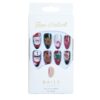 Wholesale WM-300 Christmas Special Edition False Nails: Almond Christmas Red and Green Reindeer, Gingerbread Man, Snowman - Nail Tips