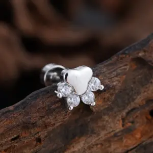 3377 Silver / Ear Studs