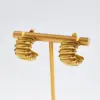 Wholesale INS Style Basic Retro Irregular Water Drop 304 Stainless Steel Rhinestone Water Plated Imitation Gold Casual Women's Earrings