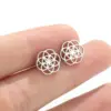 PVD Coated Real Gold Plated Flower Stainless Steel Fashion Waterproof Non Tarnish Ear Studs