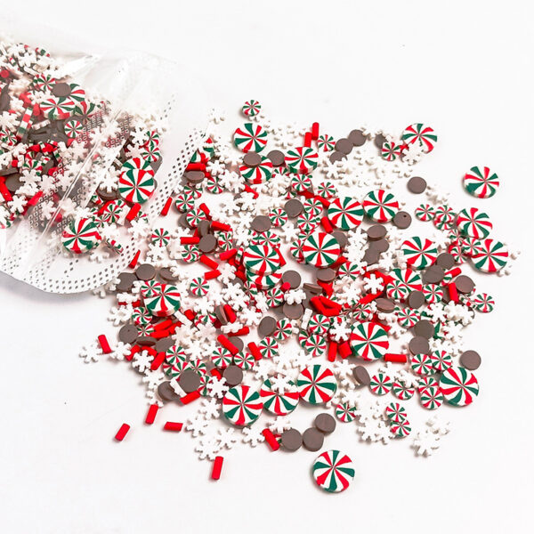 Wholesale Christmas soft pottery nail art slice 5MM mixed mix and match 50g small bag cross-border holiday party DIY accessories