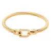Retro Solid Color Titanium Steel Plating Bangle 1 Piece