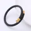 PVD Coated 18K Gold Plated Bulb 304 Stainless Steel Retro Waterproof Non Tarnish 304 Stainless Steel Bangle