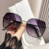 Wholesale Fashion TikTok Same Style All-Match Sunglasses Women's Anti-UV Large Frame Glasses Big Face Slimming larized Sun