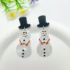 Wholesale Christmas tree wooden mosaic acrylic sequin earrings