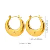 Wholesale Elegant Geometric/Heart/Waterdrop Solid 304 Stainless Steel Earrings Suitable For Women To Wear During Daily Commute Or Shopping